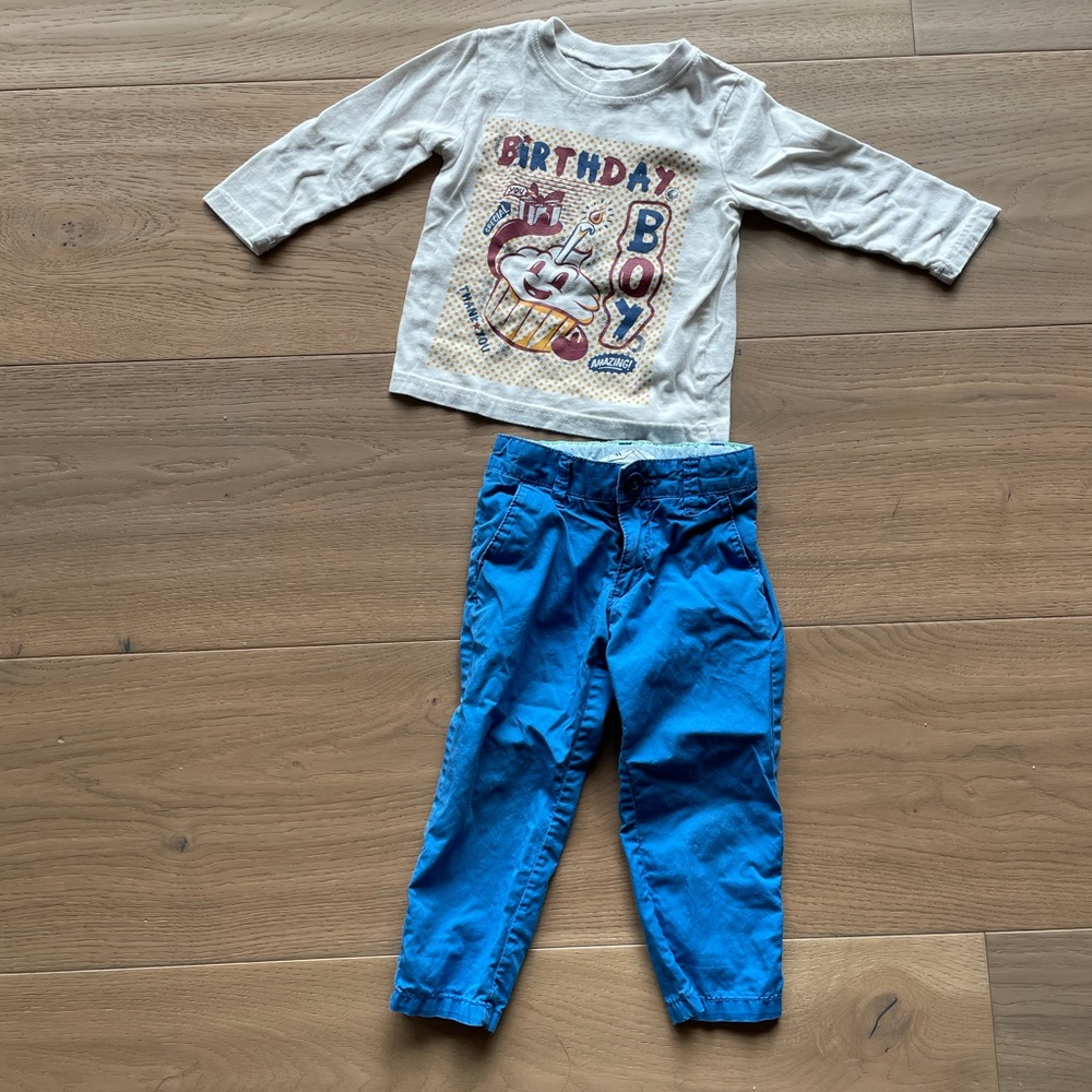 Birthday boy outfits (long sleeve and pants)